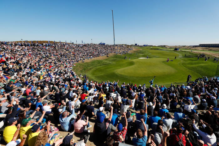 A panorama view of the Ryder Cup course.