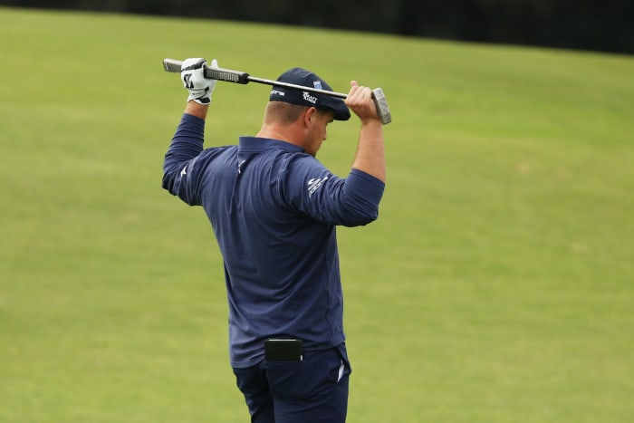 Bryson DeChambeau in the second round of The Masters.