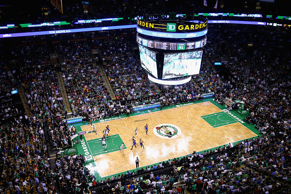 A general view of the Boston Celtics arena.
