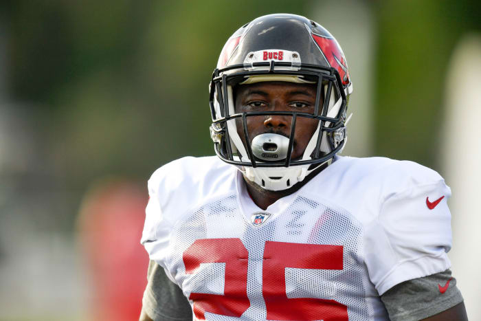 LeSean McCoy at practice for the Tampa Bay Buccaneers.