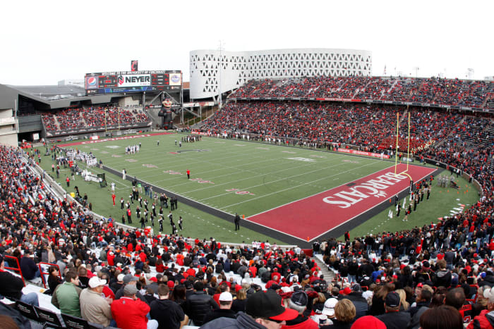 A general view of the Cincinnati Bearcats football field.