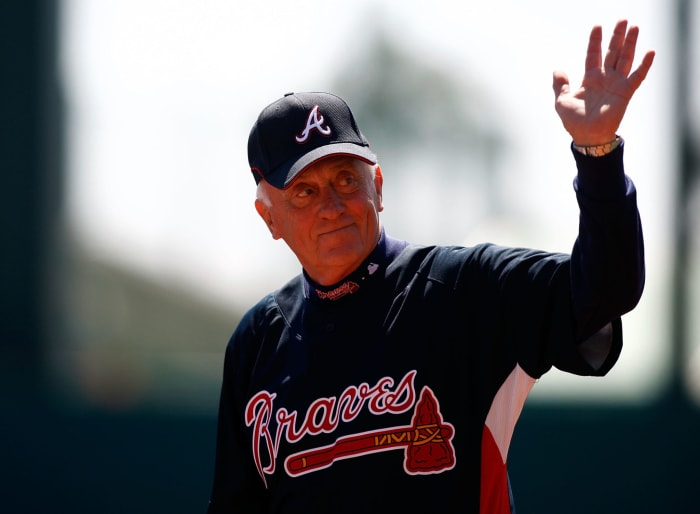Atlanta Braves legend Phil Niekro at spring training.