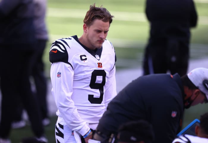 Cincinnati Bengals rookie quarterback Joe Burrow against Tennessee.