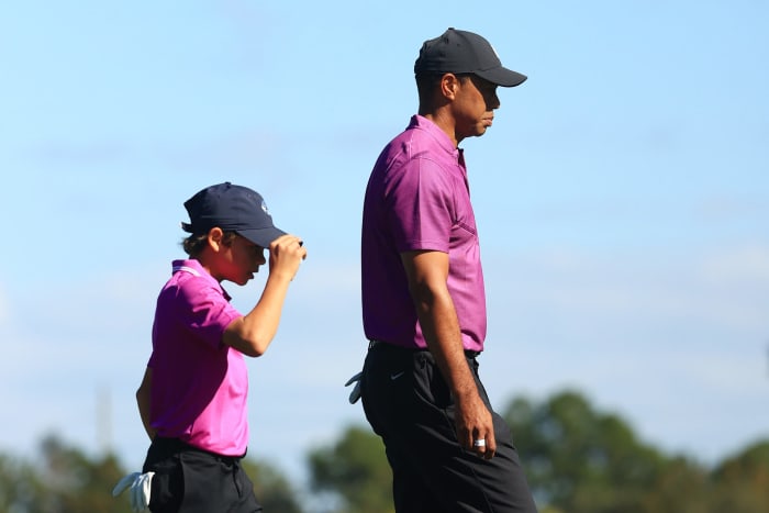 Look Golf World Reacts To The Tiger Charlie Woods Photo The Spun What S Trending In The