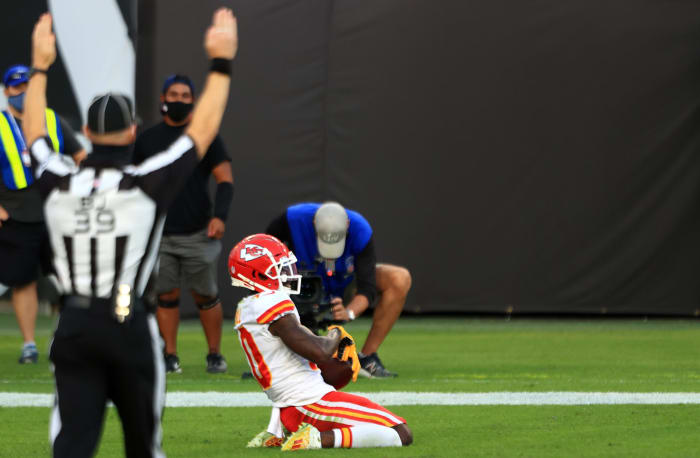 Kansas City Chiefs wide receiver Tyreek Hill on Sunday.