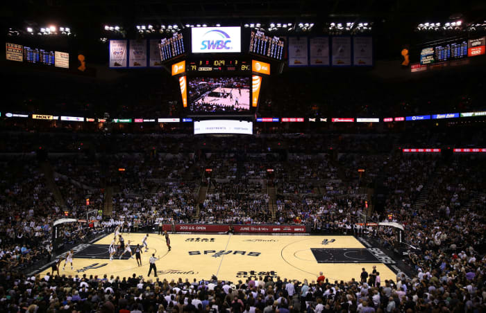 A general view of the San Antonio Spurs arena.