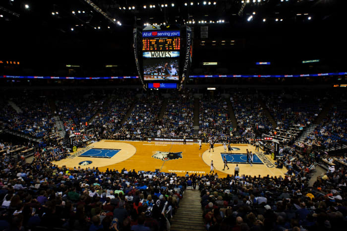 A general view of the Minnesota Timberwolves court.