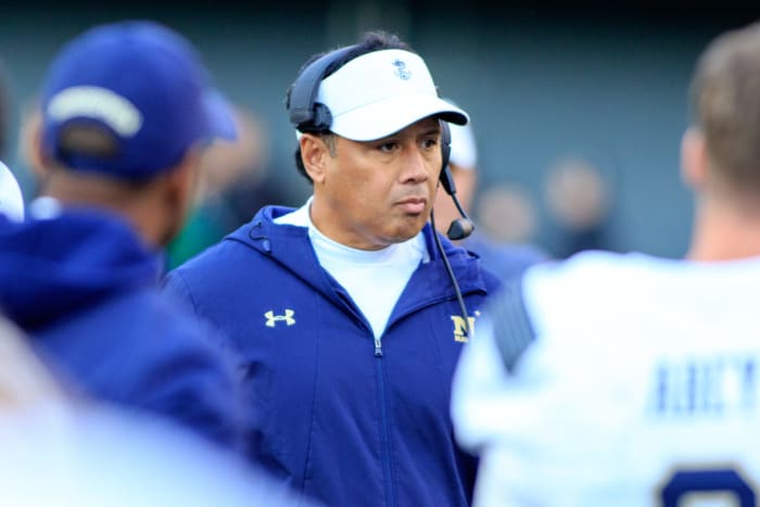 Navy football head coach Ken Niumatalolo.