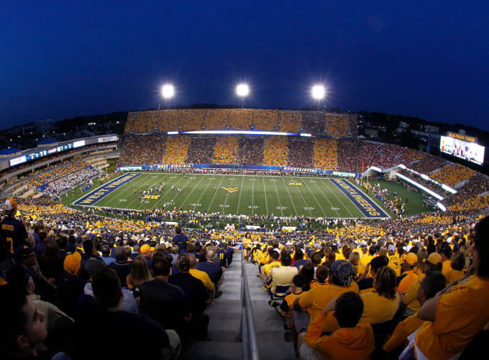 A general view of West Virginia's football stadium.