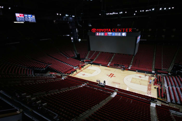 A general view of the Houston Rockets' stadium.