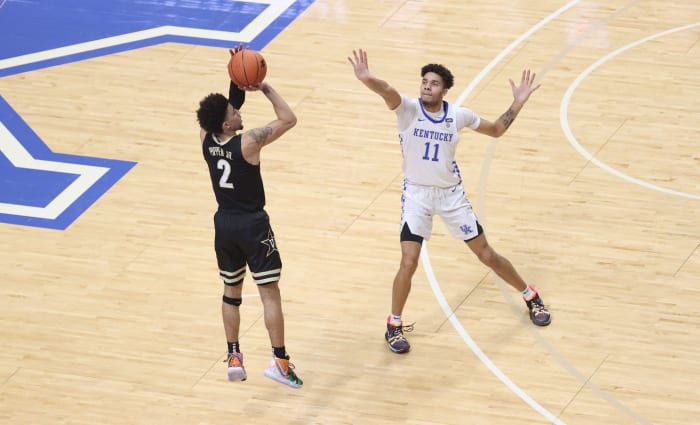 Scotty Pippen Jr takes a shot.