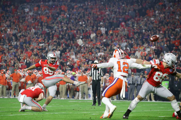 Ohio State kicker Blake Haubeil against Clemson.