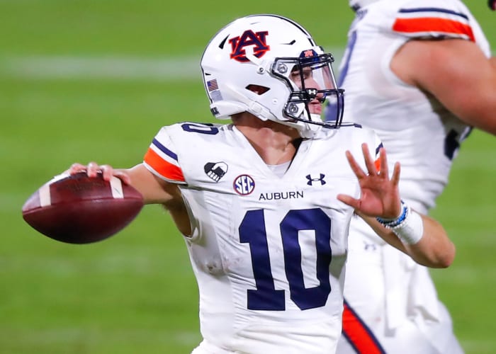 Auburn Tigers quarterback Bo Nix against Georgia.