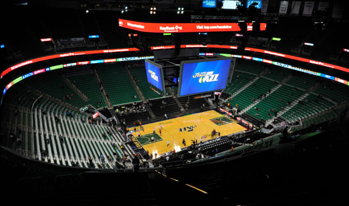 A general view of the Utah Jazz' stadium.