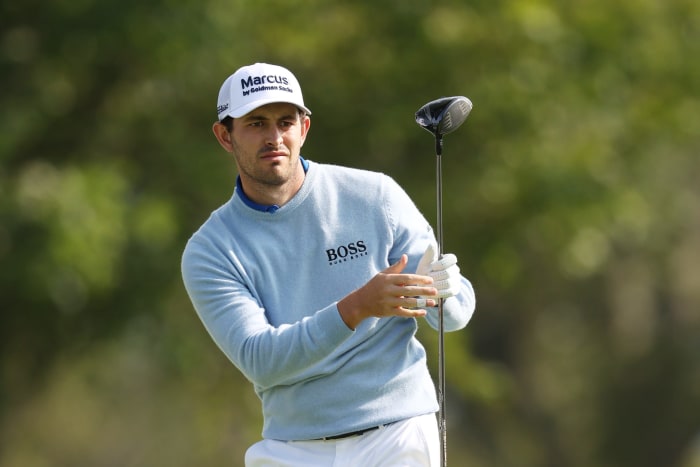 Patrick Cantlay plays his shot at the U.S. Open at Winged Foot.