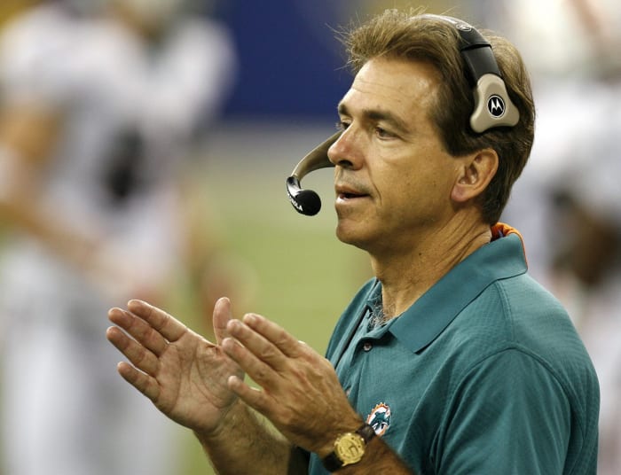 Miami Dolphins head coach Nick Saban.