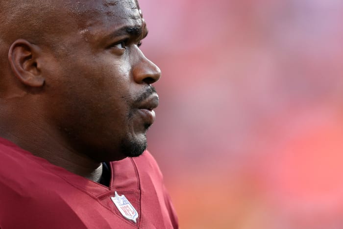 Former Washington Football Team running back Adrian Peterson.