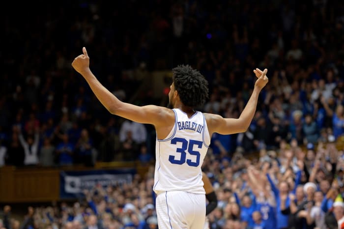 Marvin Bagley celebrates during game against Florida State.