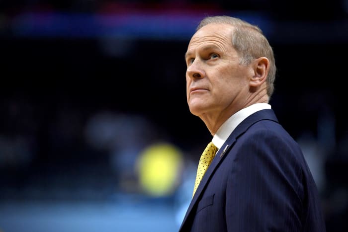 Head coach John Beilein of the Michigan Wolverines looks on before taking on the Texas A&M Aggies.