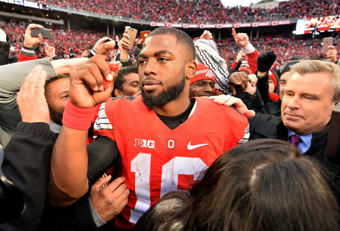 J.T. Barrett walking off the field after the Michigan game.