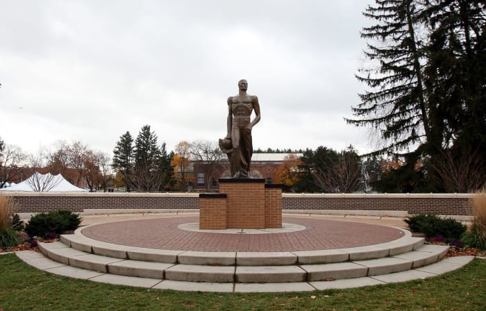 The Spartan Statue on Michigan State's campus.