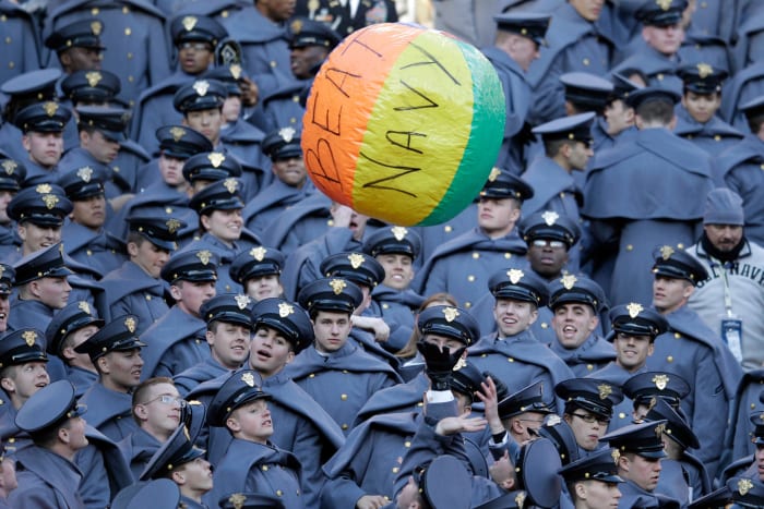A view of the fans at the Army Navy game.