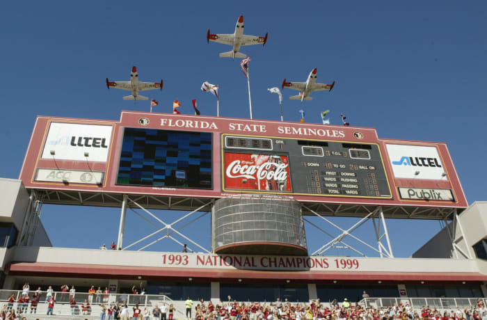 An interior view of Florida State's football stadium.