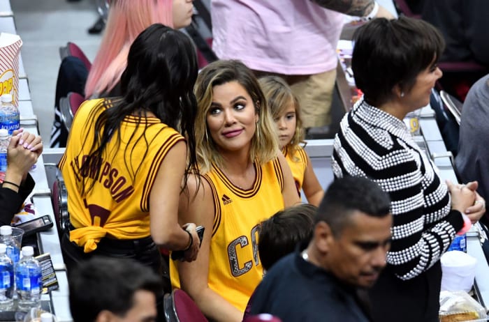 Khloe Kardashian at a Cavaliers game.