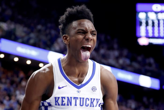 Kentucky's Hamidou Diallo sticking his tongue out.