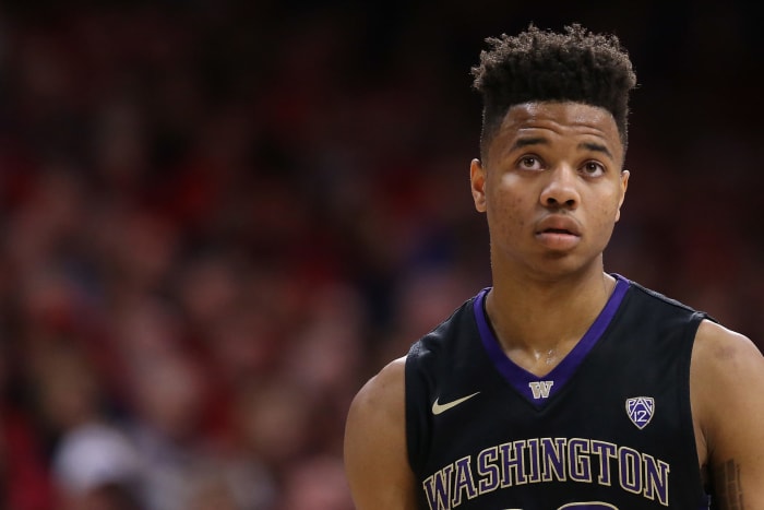Markelle Fultz looks on during game against Arizona.