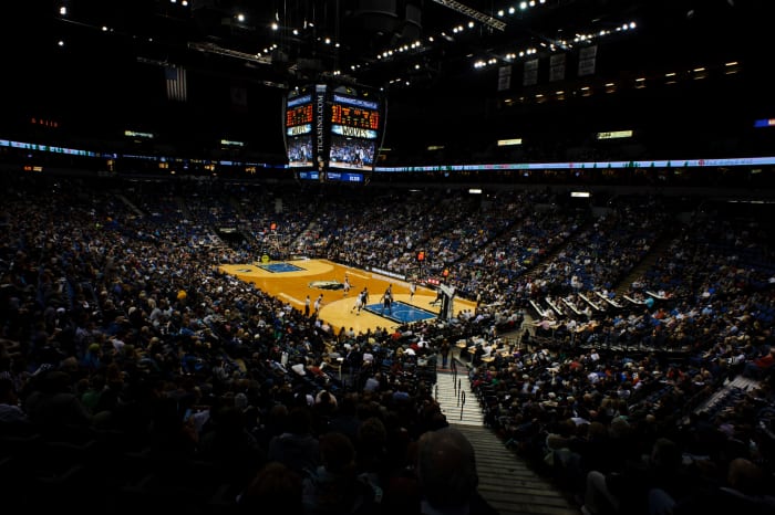 A general view of the Minnesota Timberwolves court.