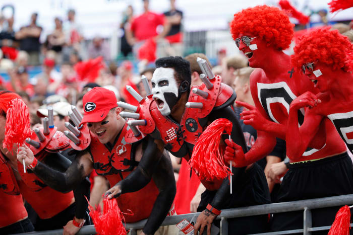 Georgia football fans during a game.