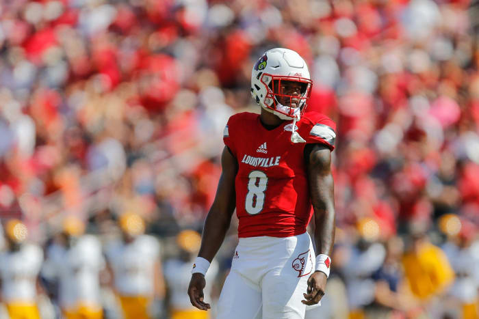 Lamar Jackson in his Louisville uniform.