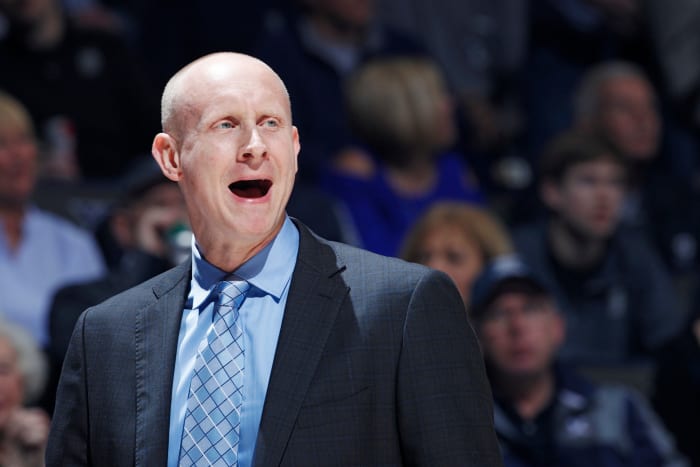 Chris Mack with his mouth wide open