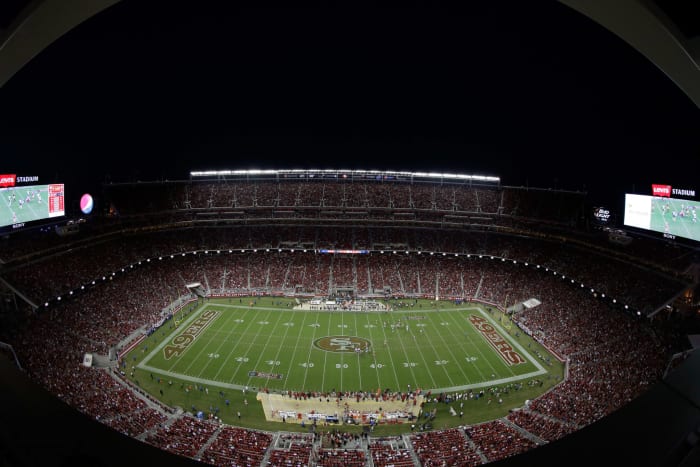 A general view of the San Francisco 49ers stadium.