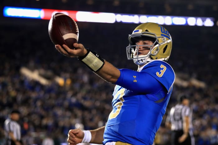 Josh Rosen celebrating a touchdown.