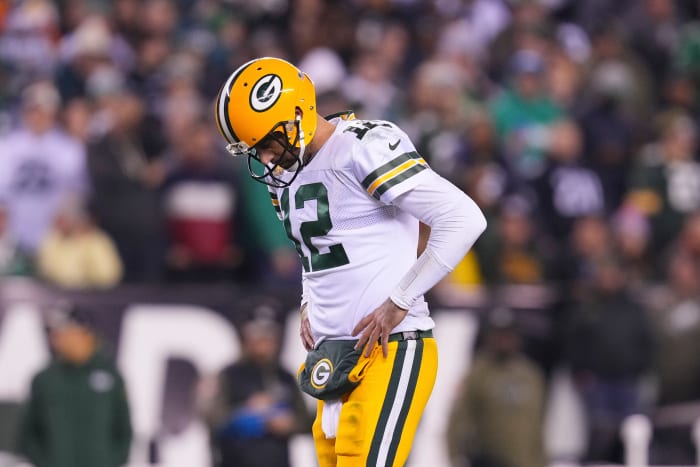 Green Bay Packers quarterback Aaron Rodgers against the Philadelphia Eagles.