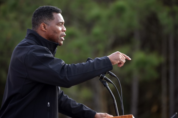 Herschel Walker on the campaign trail for US Senate.