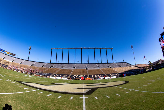 A general ground level view of Purdue's Ross-Ade Stadium.