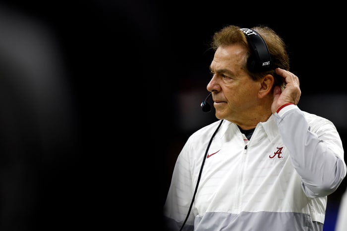 Nick Saban at the Sugar Bowl.