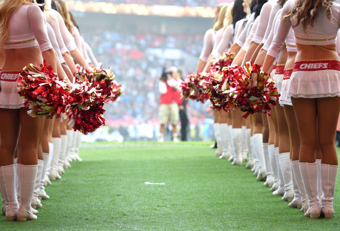 NFL World Reacts To The Chiefs Cheerleader Video The Spun   Nfl Wembley Fixture  Detroit Lions V Kansas City Chiefs 