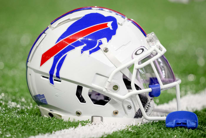 A Buffalo Bills helmet during a game against the Lions.