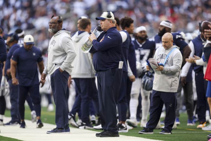 Dallas Cowboys sideline on the field.