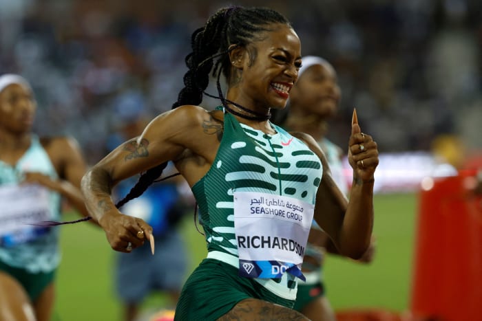 Sha'Carri Richardson Celebrated Early During 100M Dash Final - The Spun