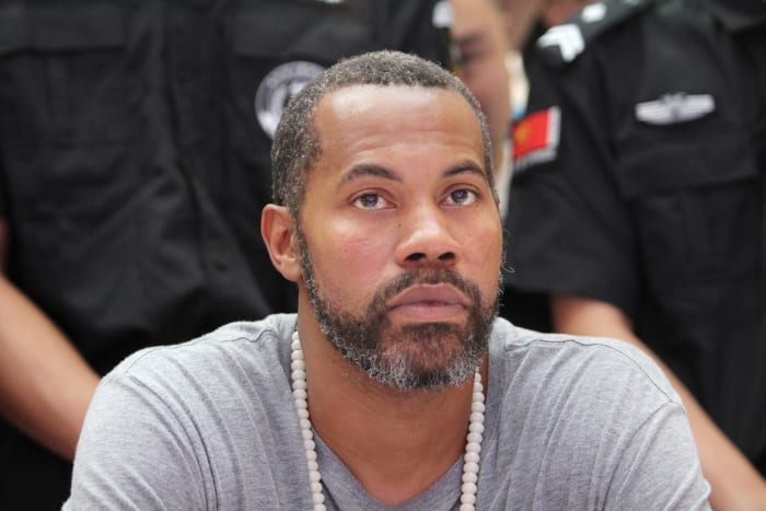 WUHAN, CHINA - JULY 15: Retired NBA players Rasheed Wallace attends the launching ceremony of OYTP (Outstanding Youth Training Program) basketball camp at Incity on July 15, 2018 in Wuhan, Hubei Province of China. (Photo by Visual China Group via Getty Images)