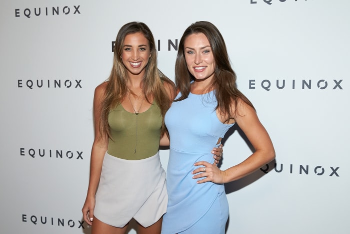 HOLLYWOOD, CA - OCTOBER 04: (L-R) Katie Austin and Laura Odegard attend the Contemporary Art and Experiential Performance Exhibition, Entitled: The Body Spectacle at Equinox Hollywood on October 4, 2016 in Hollywood, California. (Photo by Phillip Faraone/Getty Images for EQUINOX)