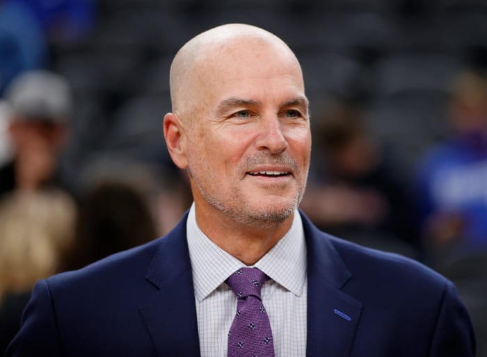 LAS VEGAS, NEVADA - NOVEMBER 26: ESPN college basketball analyst Jay Bilas stands on the court before calling the Continental Tire Challenge between the Duke Blue Devils and the Gonzaga Bulldogs at T-Mobile Arena on November 26, 2021 in Las Vegas, Nevada. The Blue Devils defeated the Bulldogs 84-81. (Photo by Ethan Miller/Getty Images)