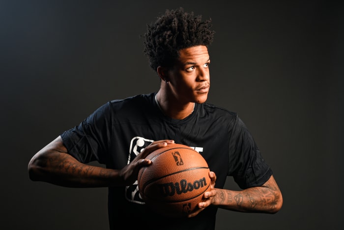 Shareef O'Neal poses for the 2022 G-League Elite Camp.