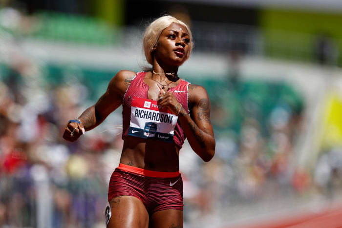 Sha'Carri Richardson in the 200m dash at the USATF Outdoor Championships.