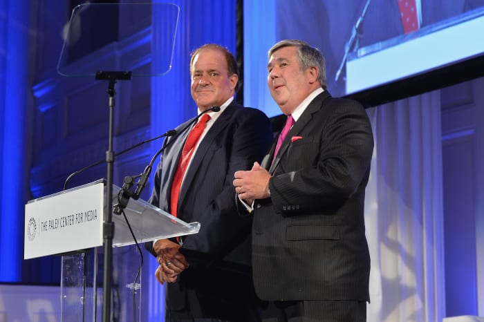 Bob Ley and Chris Berman at ESPN's 35th Anniversary.